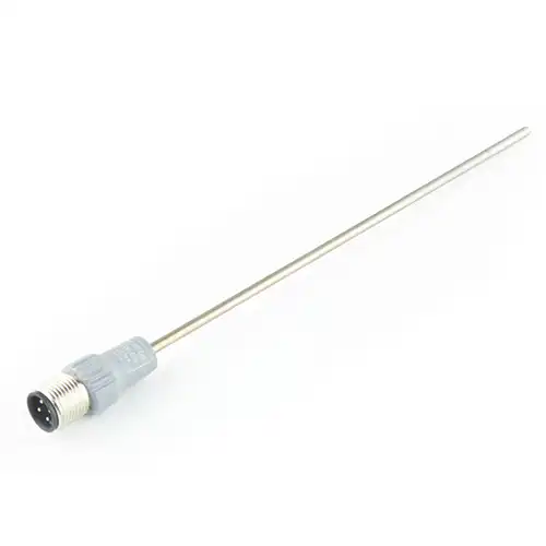 Threaded Pt100 RTD probe, M12 connector  Series: TRC Measuring range: -50 to 120 °C Sensor: Pt100 Class A/B Connection: 4 wires