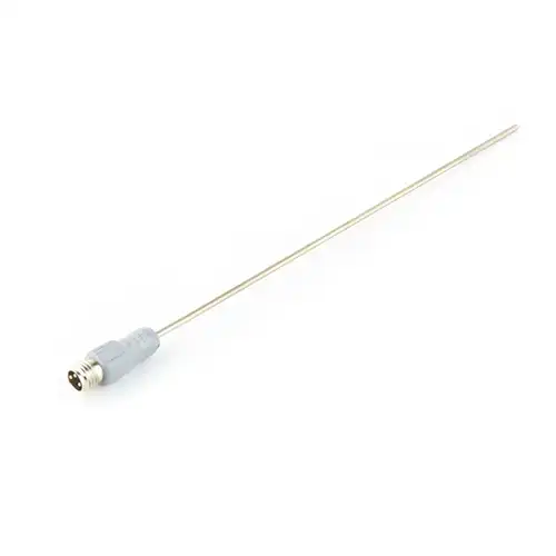 Mineral insulated Pt100 RTD probe, M8 connectorSeries: TRSV8
Measuring range: -50 to 500 °C
Sensor: Pt100 Class A/B
Connection: 3 wires