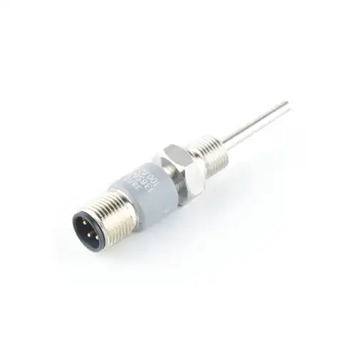 Threaded Pt100 RTD probe, M12 connectorSeries: TRC
Measuring range: -50 to 120 °C
Sensor: Pt100 Class A/B
Connection: 4 wires