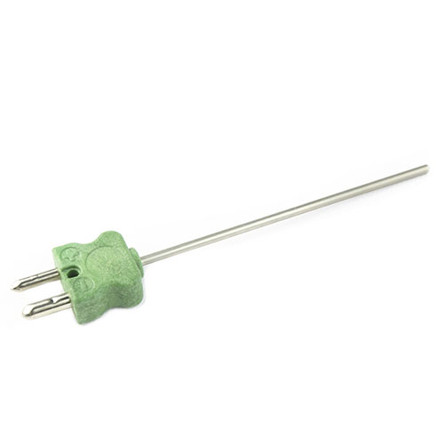 Mineral insulated K Type thermocouple, overmoulded standard connector
Series: TCM
Measuring range: up to 1,150 °C
Sensor: Type K
Connection: compensated