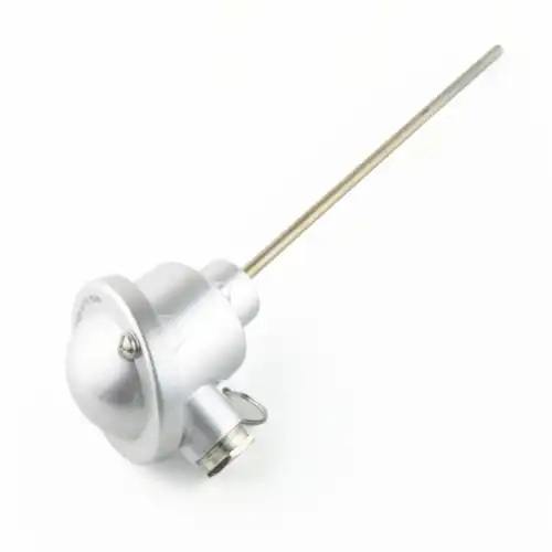 Mineral insulated K Type thermocouple with connection head
Series: ATITC
Measuring Range: up to 1,150 °C
Sensor: Type K
Connection: DIN B connection head
