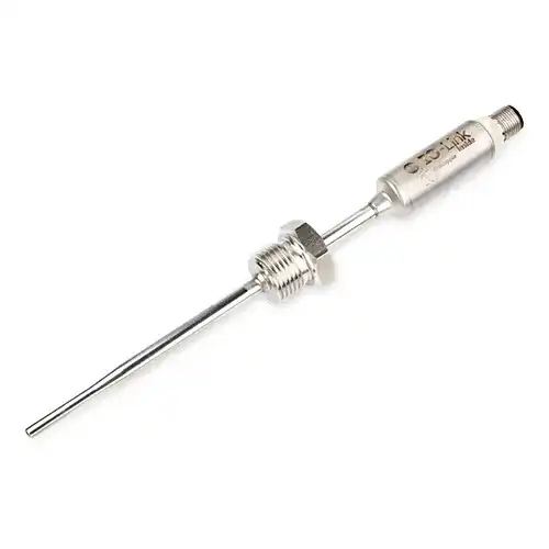 IO-Link temperature sensor, stainless steel housing, tapered lance IO-Link temperature sensor, stainless steel housing, tapered lance Series: IOF Measuring Range: -50 to 350 °C Protocol: IO-Link Connection: M12 connector